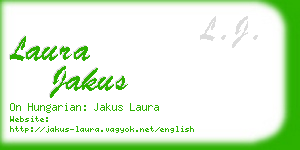 laura jakus business card